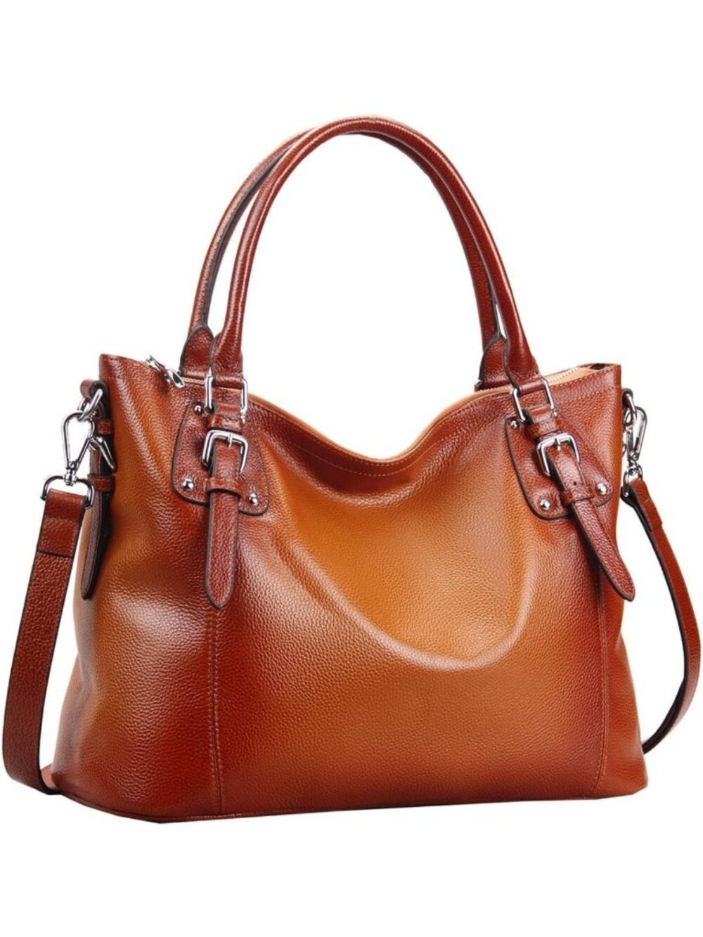 Stylish Leather Shoulder Tote Handbag for Women - Versatile Top Handle Bag